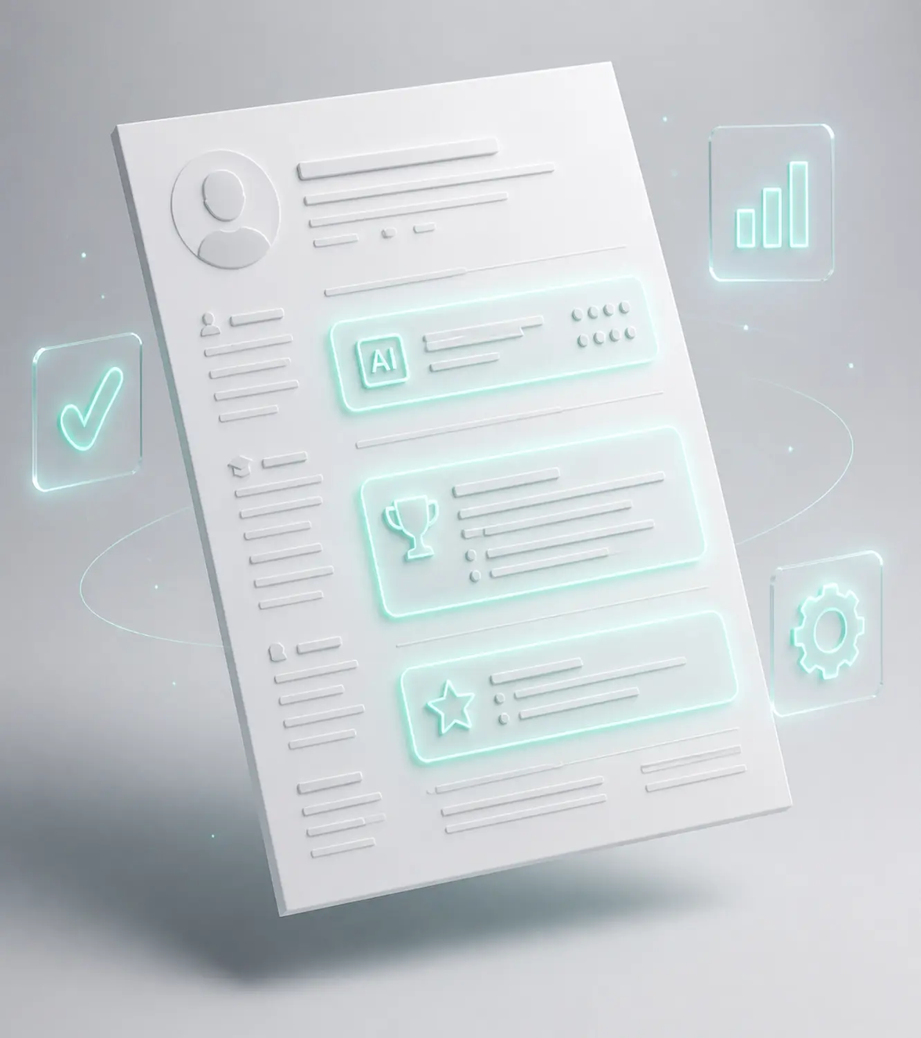 Optimized legal resume highlighting AI fluency and technical skills with verified results icons.