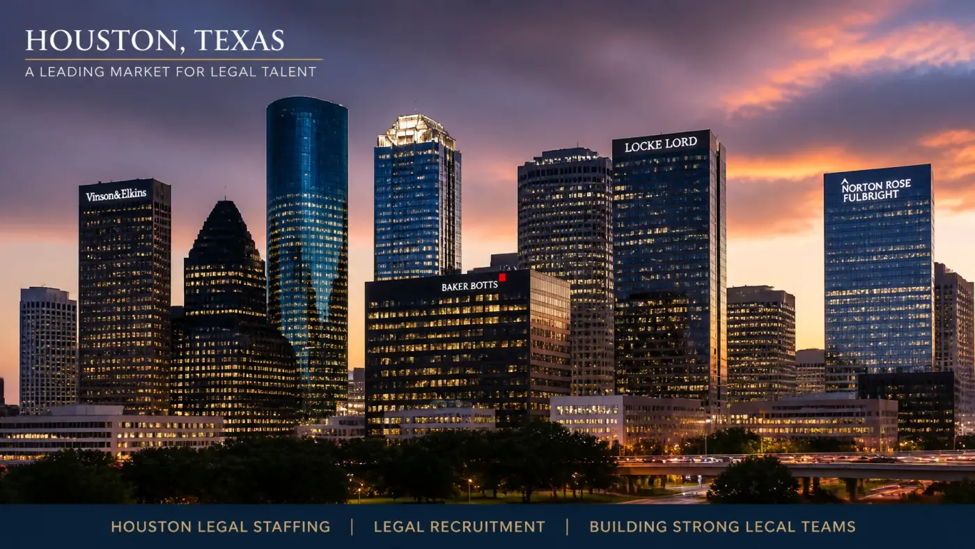 Houston skyline representing legal market growth
