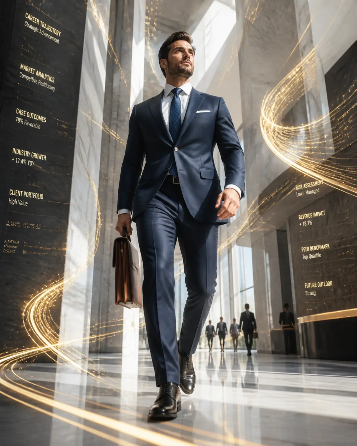 Attorney headhunters using data analytics to find the perfect candidate fit for modern law firm staffing.
