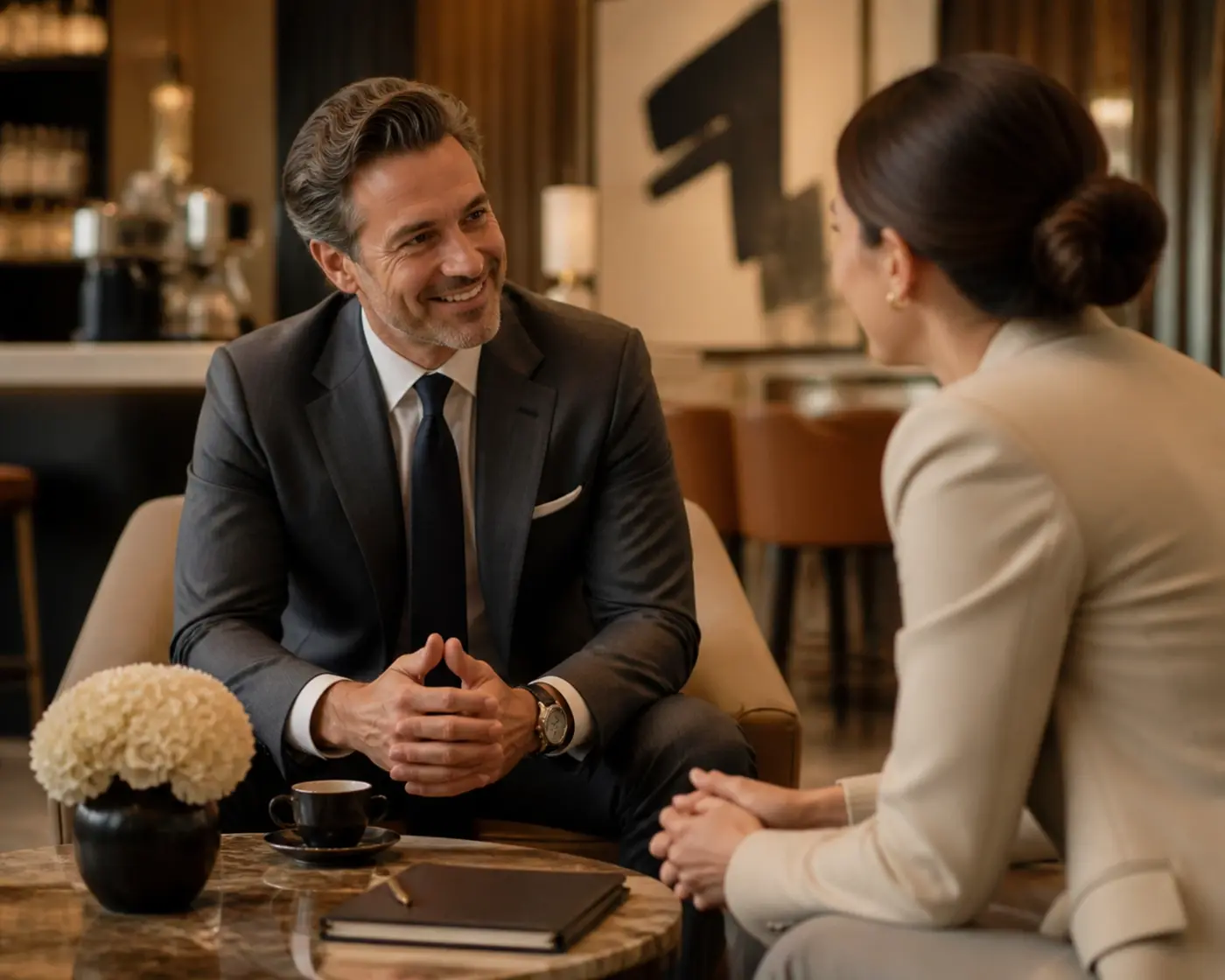 Professional legal search firms conducting high-end candidate interviews to ensure long-term retention.
