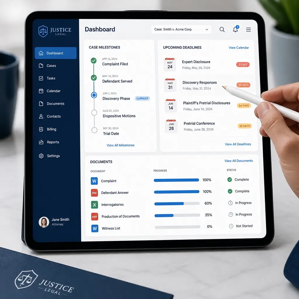 Digital case management dashboard
