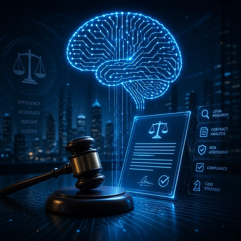 AI in law abstract representation