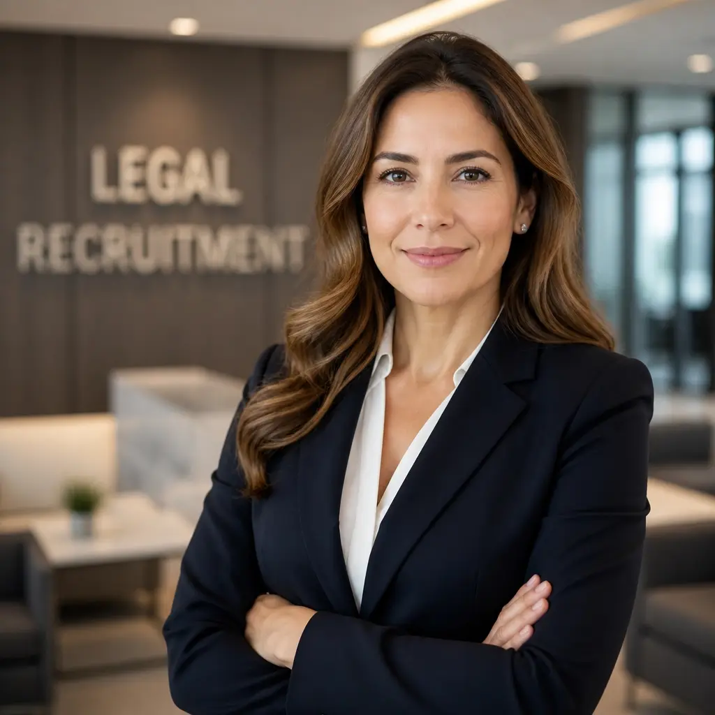 Professional legal recruiter in a modern office setting