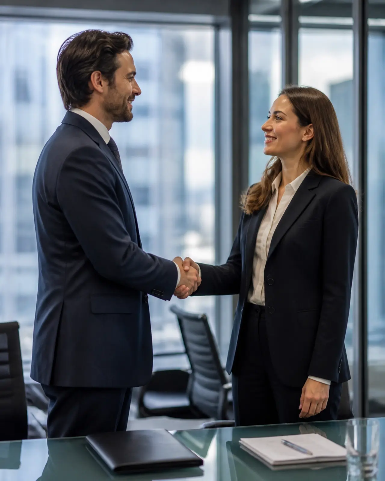 Professional handshake representing a successful legal lateral move