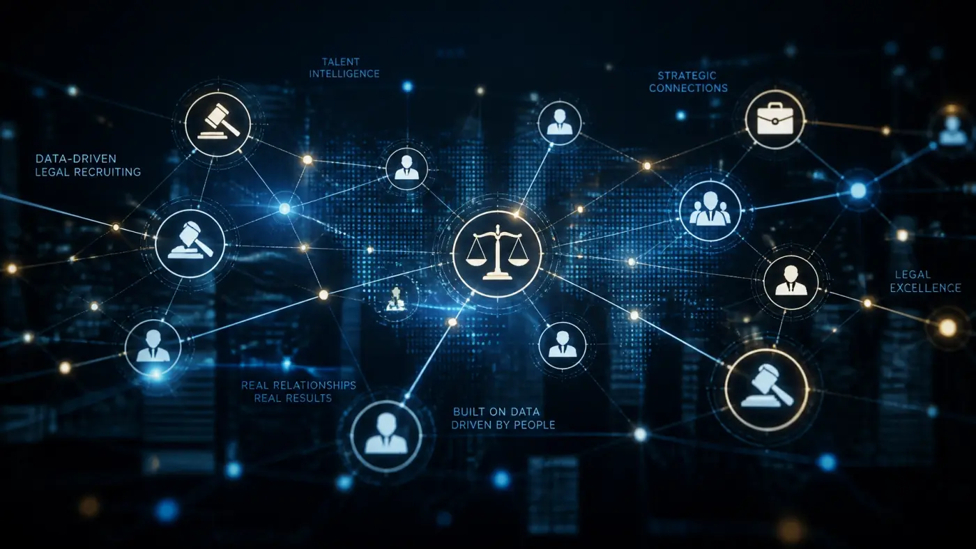 Abstract representation of data-driven legal recruiting