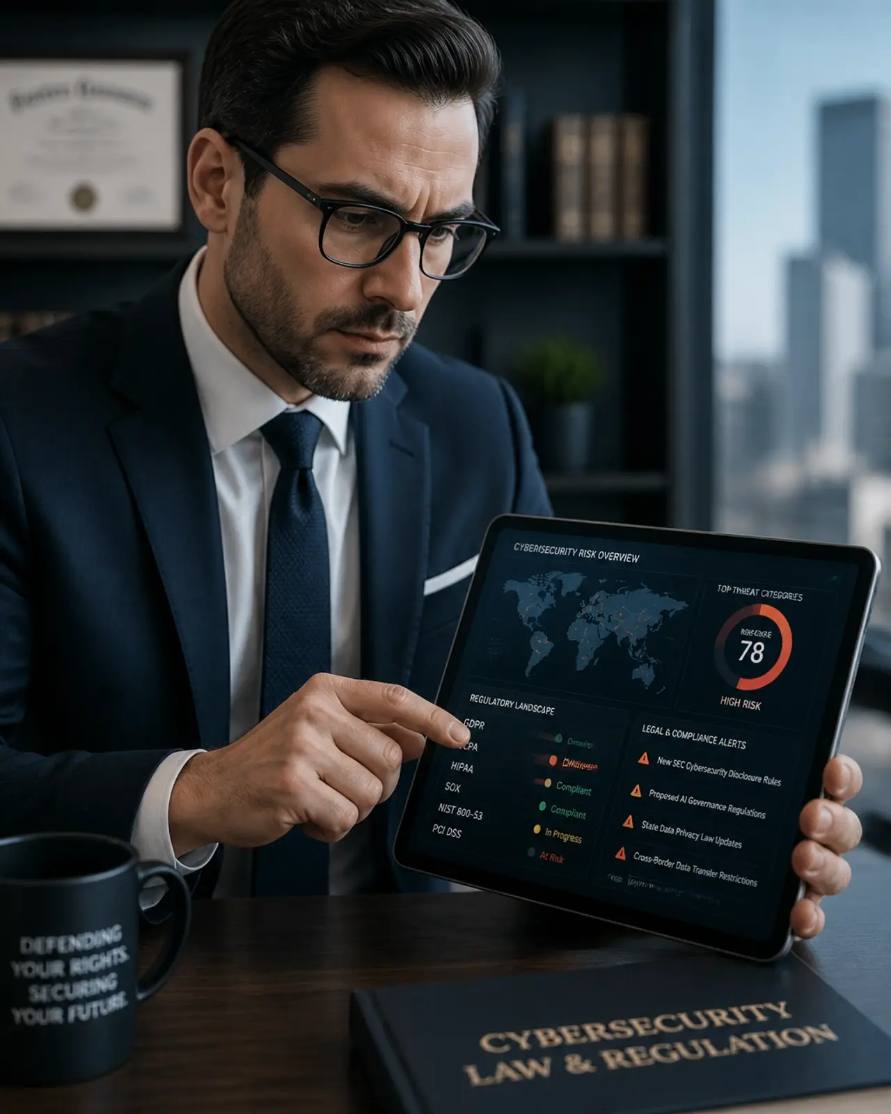 A specialized attorney utilizing advanced legal technology and data visualizations to solve complex regulatory issues.